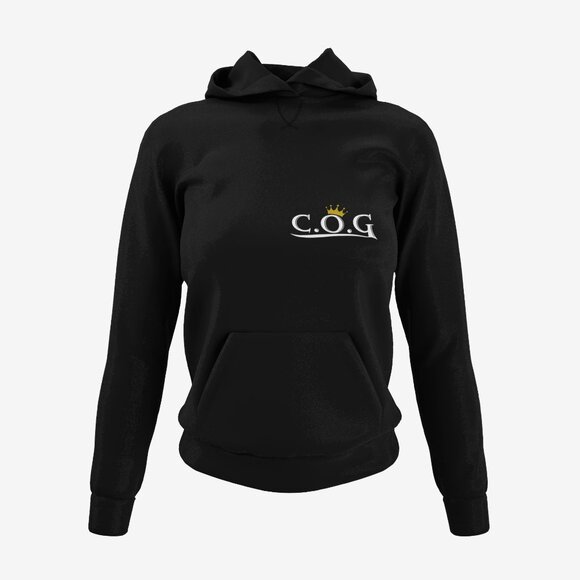 Org. Child of God (COG) LC Black Hoodie w/White Letters - Picture 2 of 5